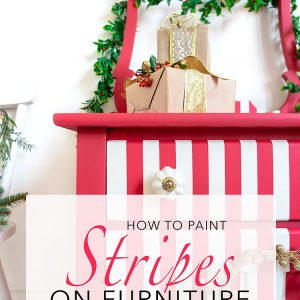 Close Up of Stripe Painted On Furniture Txt