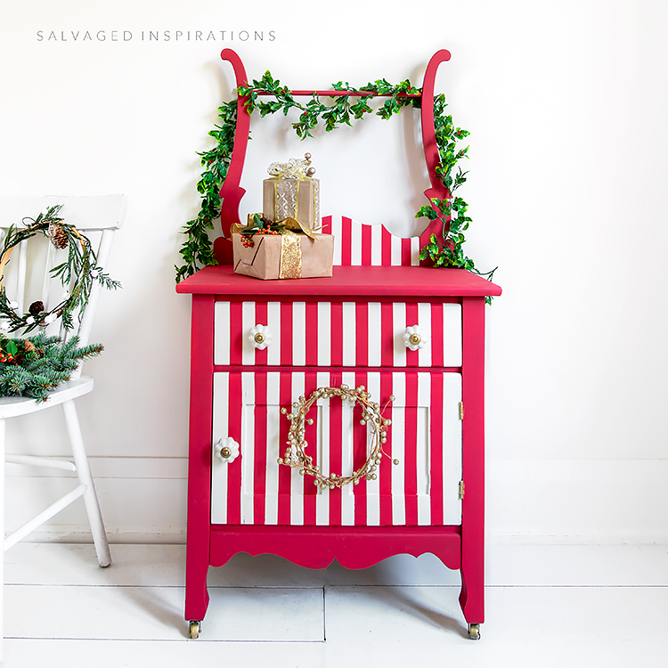 Washstand Painted in Stripes IG