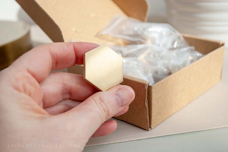 Brass Octagon Furniture Knobs