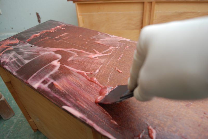 Scraping Off Furniture Finish