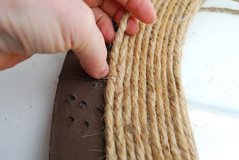 DIY Rope Mirror Joining Sisal Rope