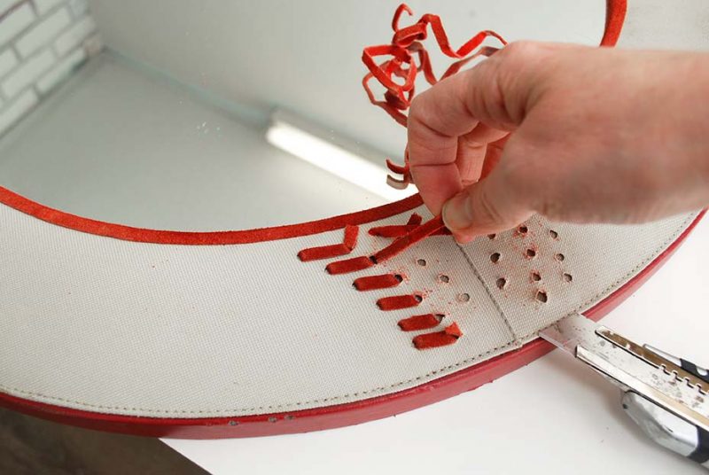 Removing Stitching from Baseball Thrift Frame