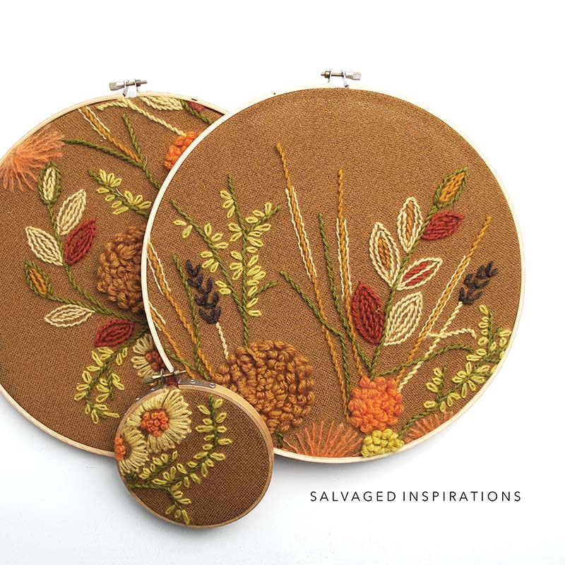 Salvaged Embroidery in Hoops IG