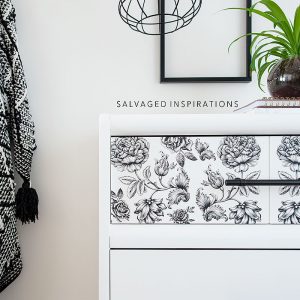 Black And White Vintage Floral Dresser IG