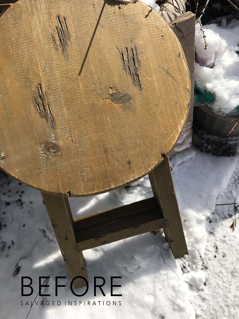 Curb Shopped Folding Stool Before