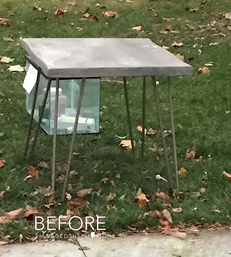 Pin Leg Curb Shopped Table Before