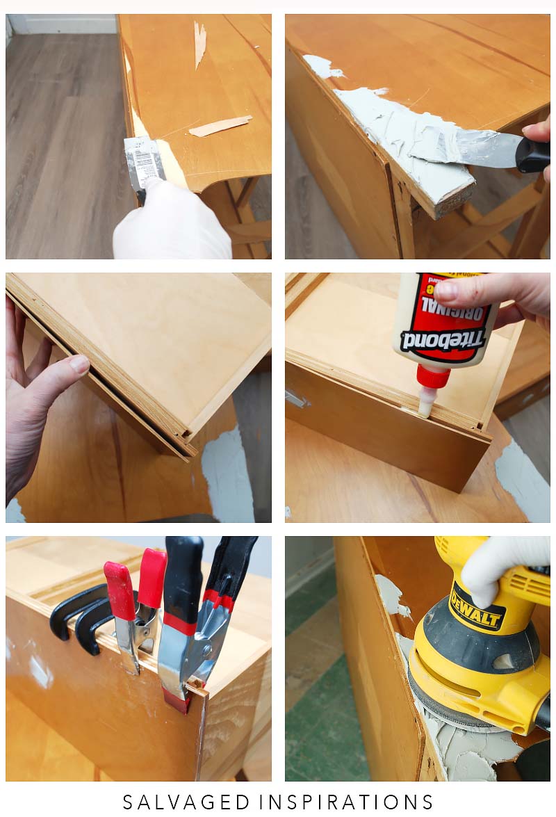 Repairing Veneer On Restore Dresser