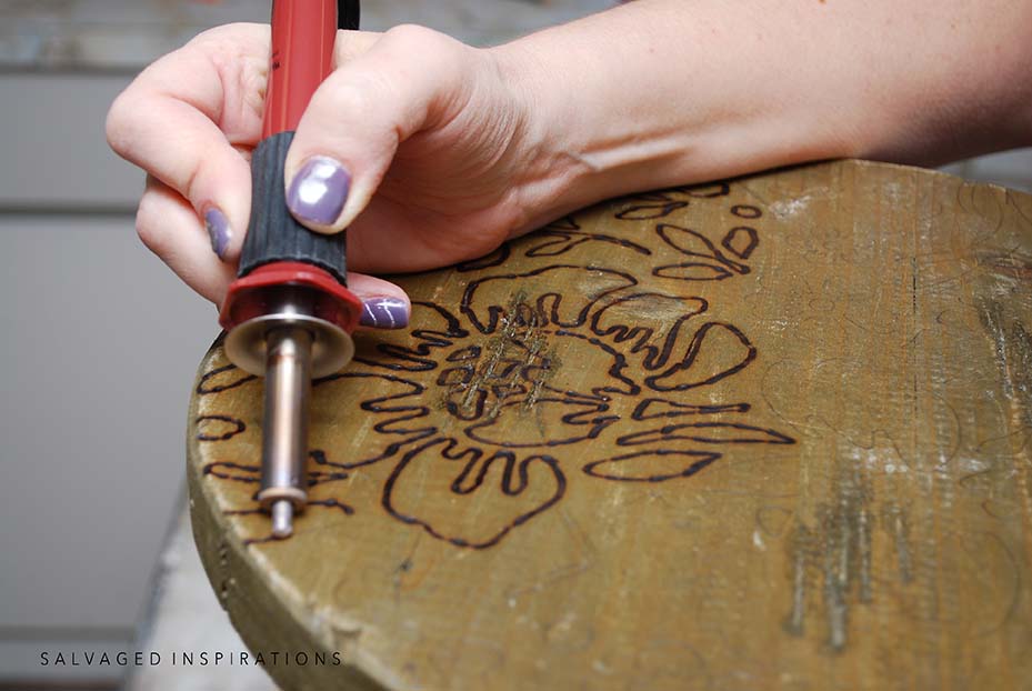 Resting Arm Support While Wood Burning