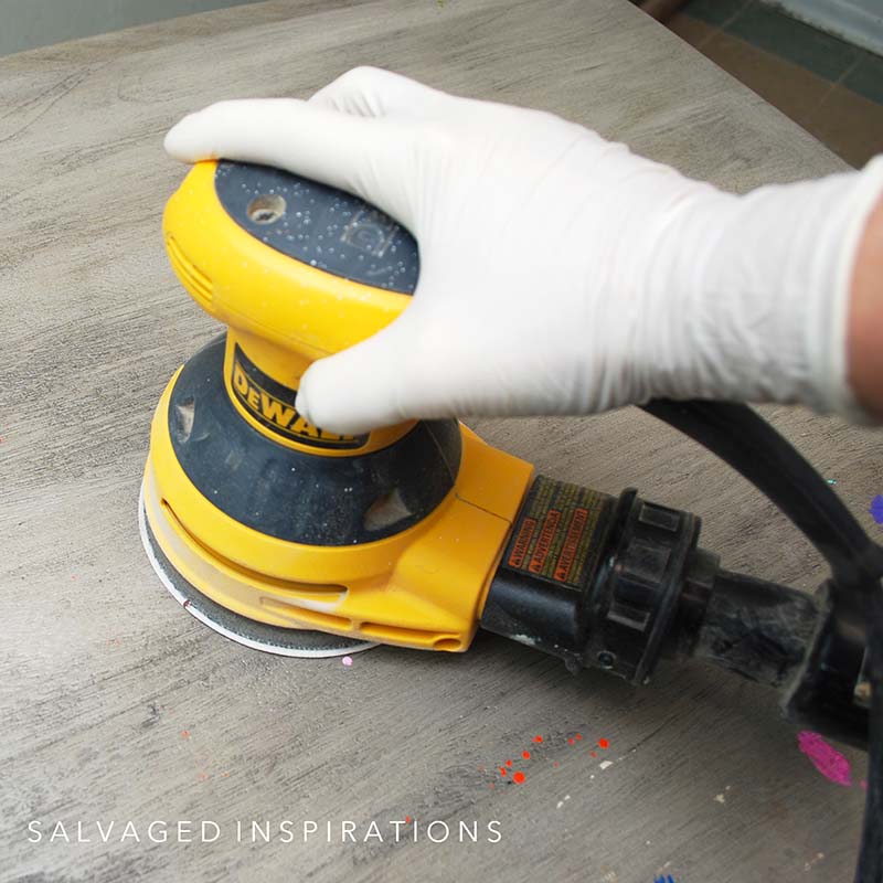 Scuff Sanding Table w Orbital Sander