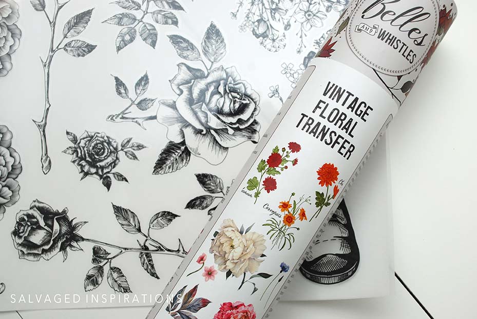 Vintage Floral Transfer Belles and Whistles
