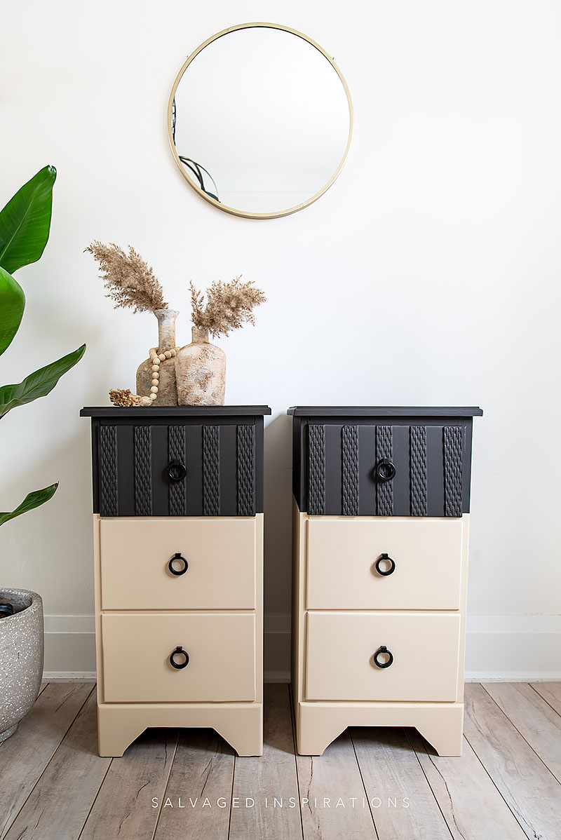 Desk Turned into Painted Nightstands