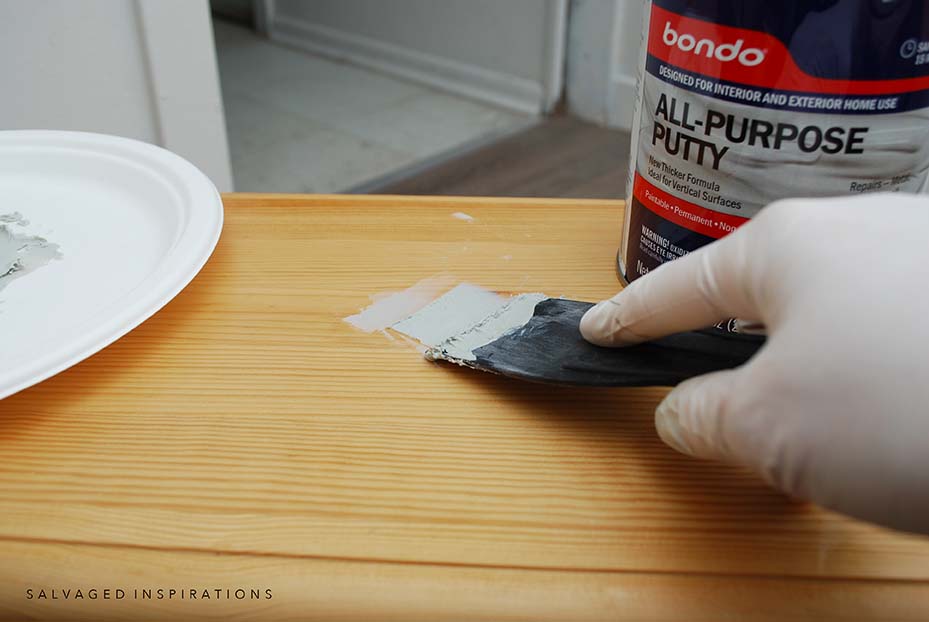 Filling Hardware Holes w Bondo