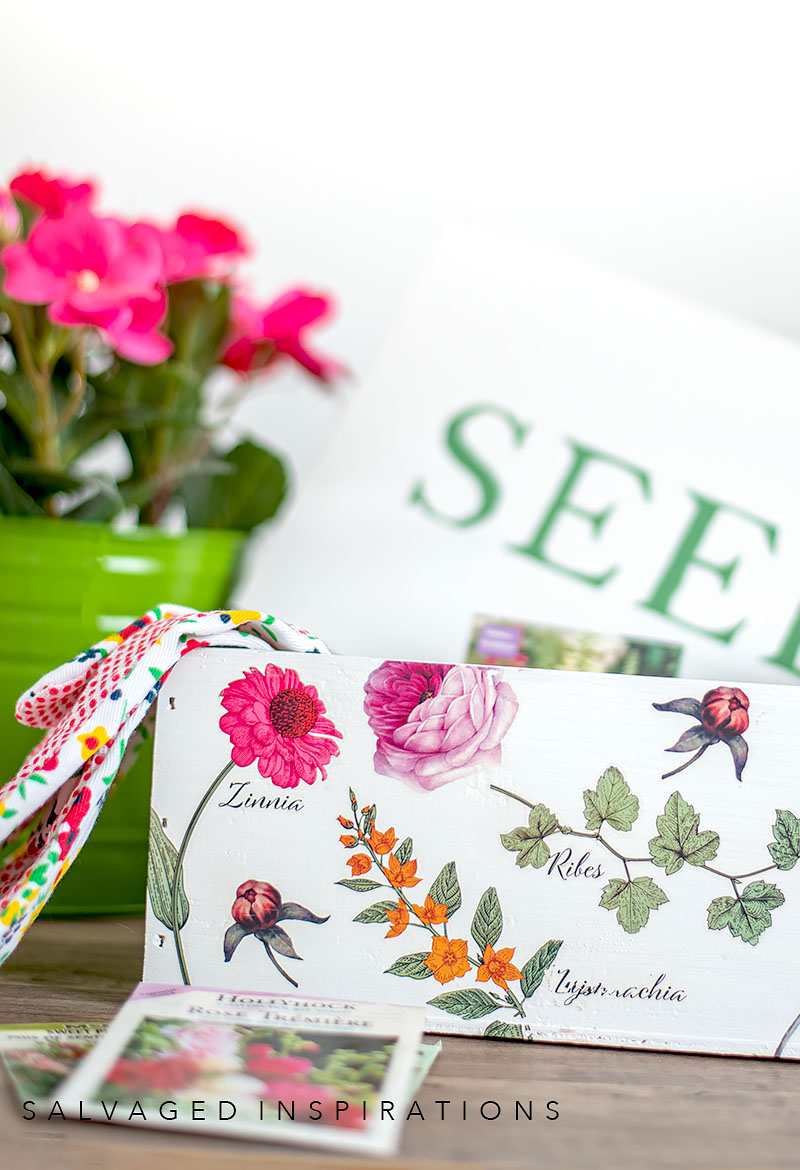 Repurposed Wine Box into Seed Box