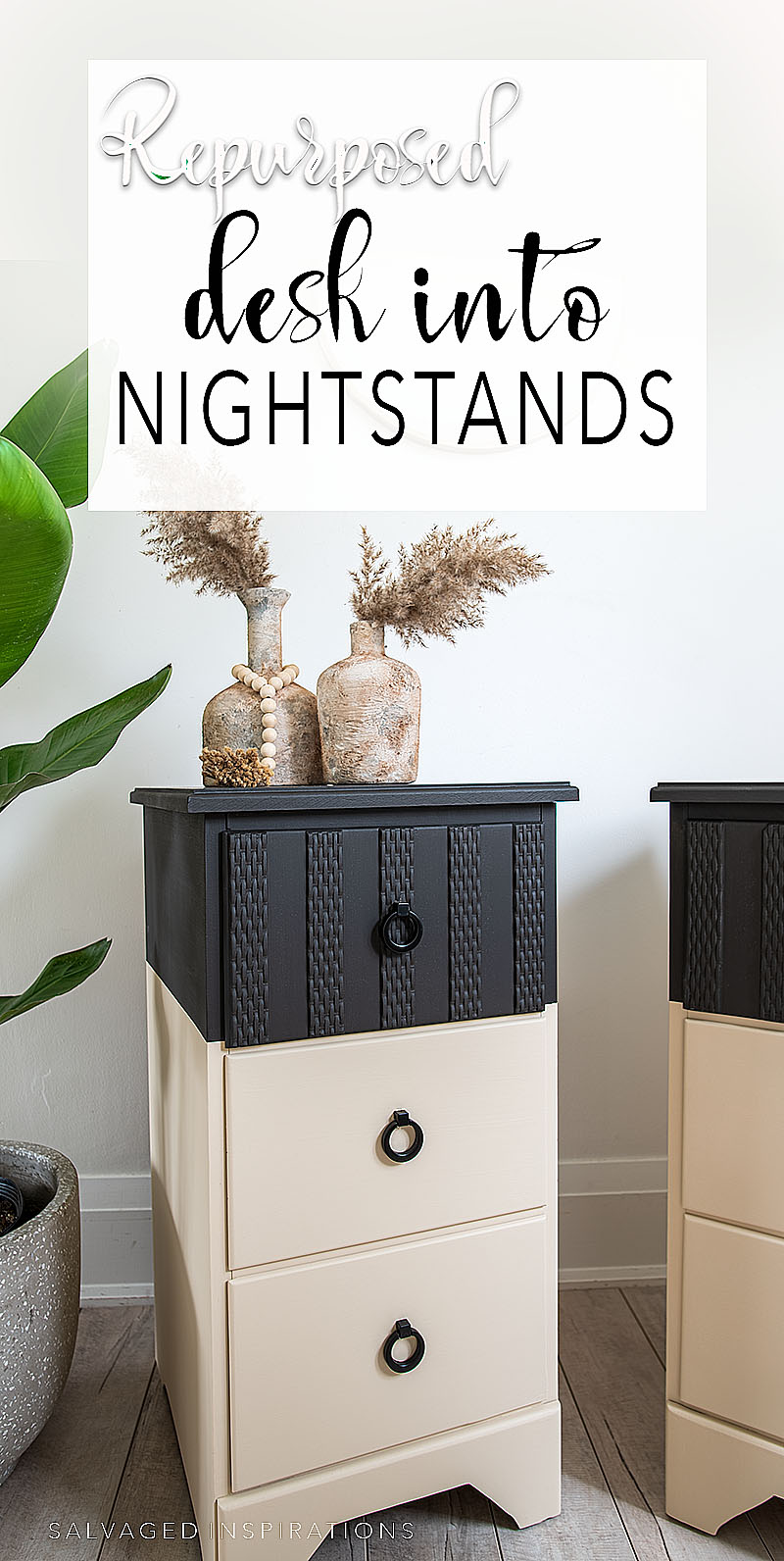 Side View of Painted Nightstands PIN