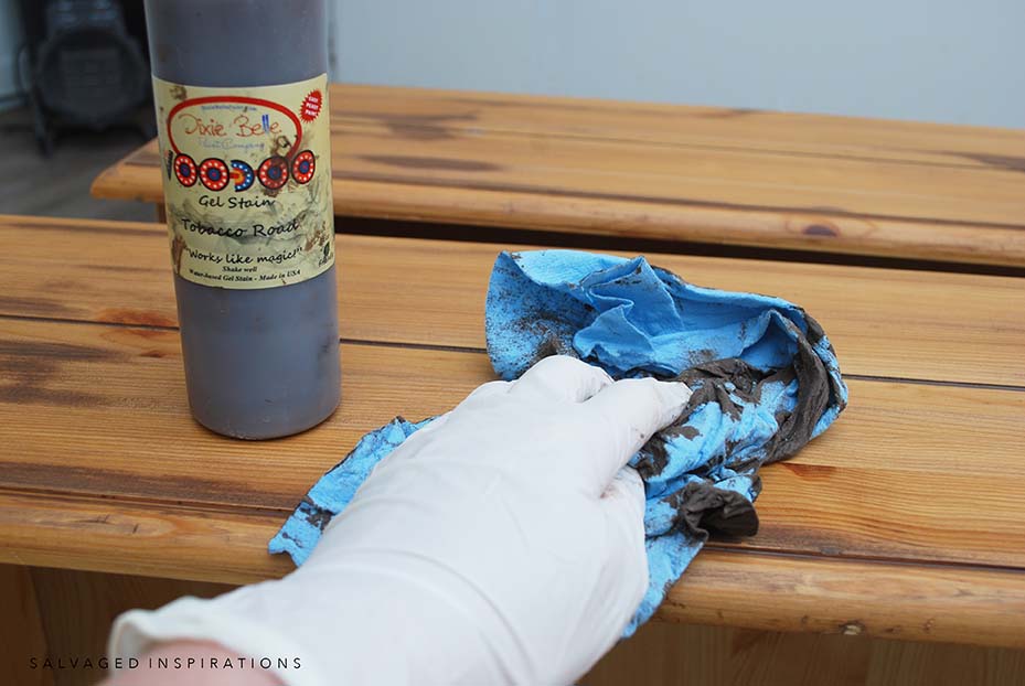 Staining Drawers w Tobacco Road Stain