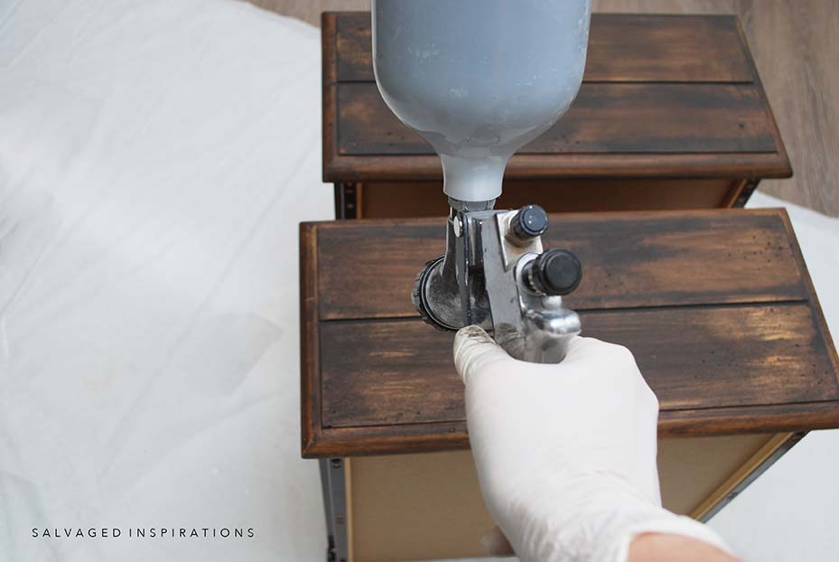 Topcoating DIY Map Cabinet