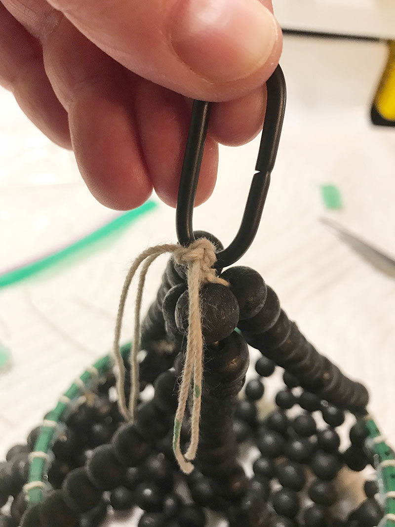 Adding Top of Hanging Bead Chandelier