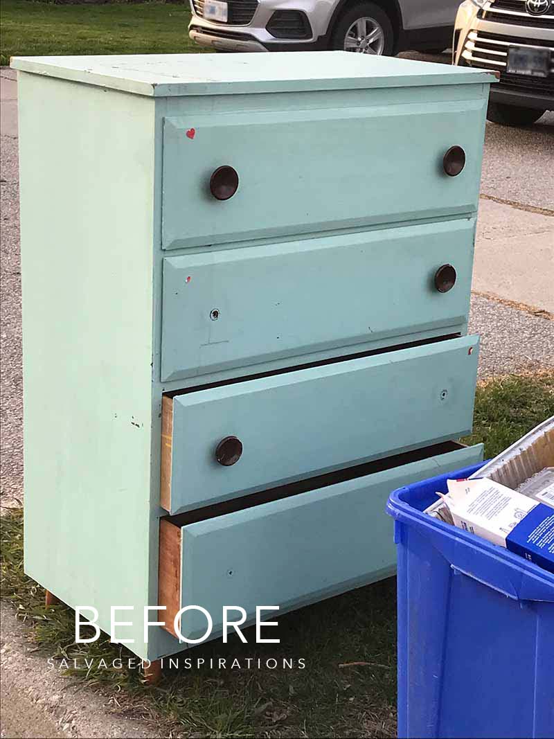 Curb Shopped 4 Drawer Dresser Before