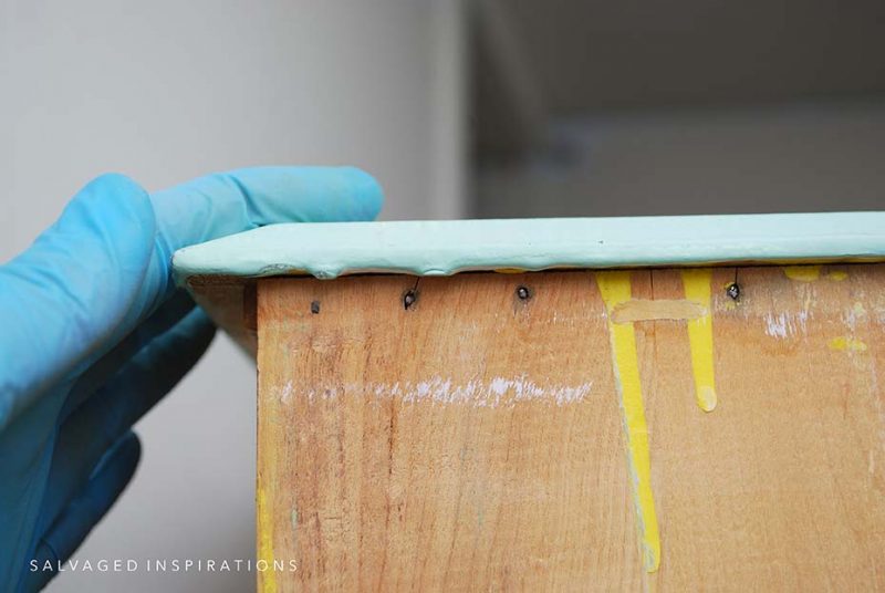 Drawer Painted with Many Layers of Paint