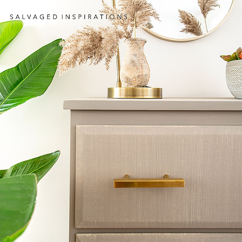 IG Close Up of Faux Linen Paint Finish on Dresser