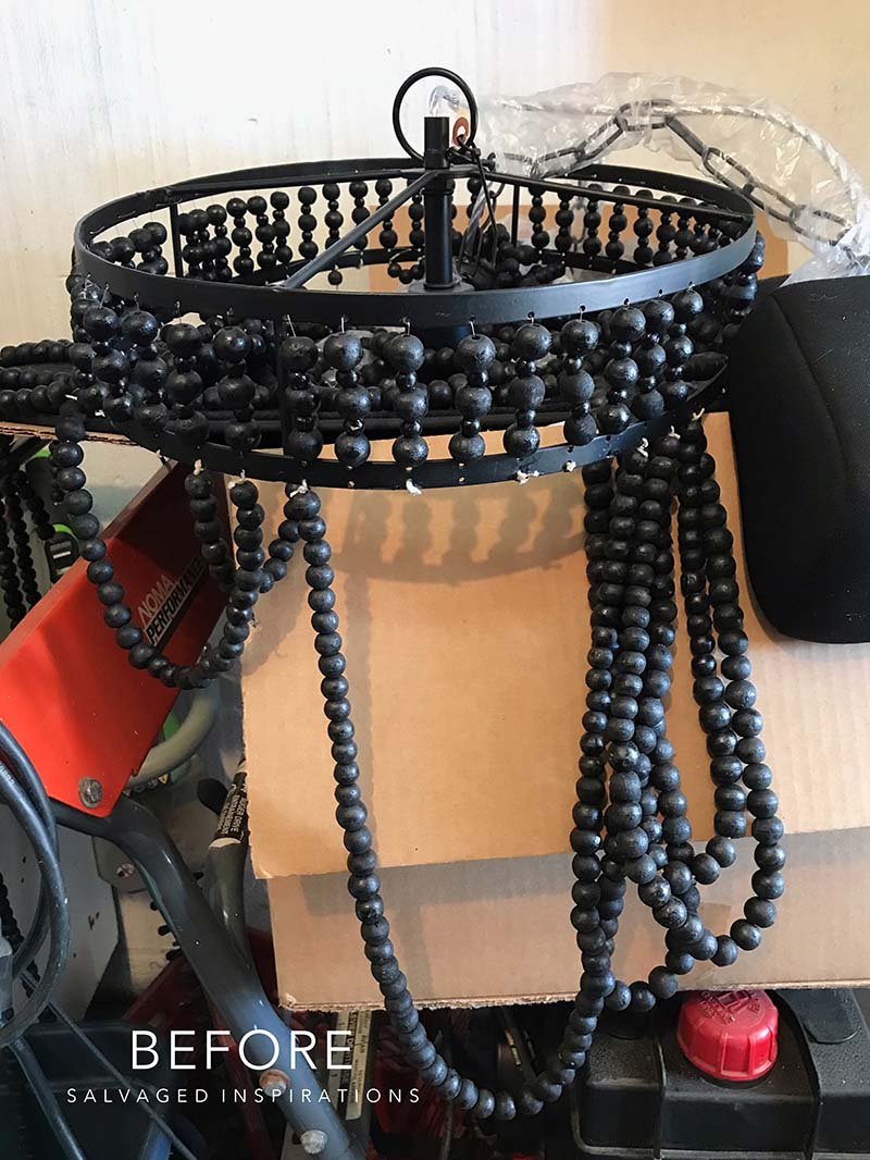 ReStore Beaded Chandelier BEFORE