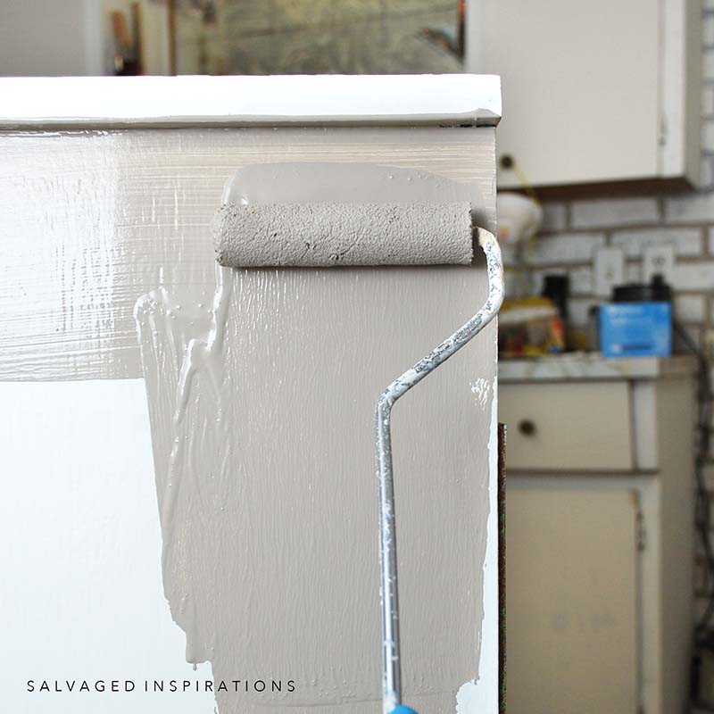 Rolling On Paint For Faux Linen Paint Technique