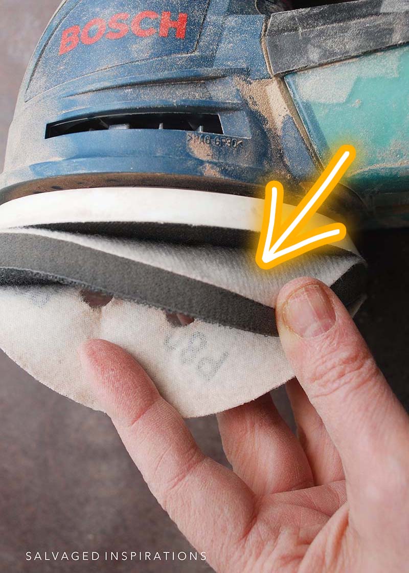 Soft Sanding Pad On Bosch Orbital Sander