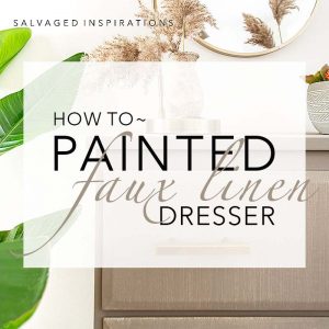 txt Close Up of Faux Linen Paint Finish on Dresser