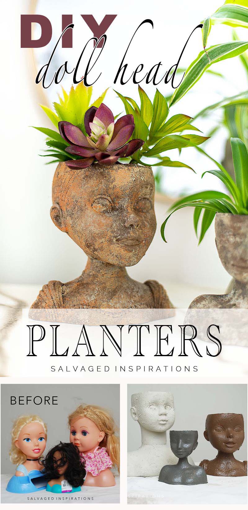 DIY DOLL HEAD PLANTERS PIN