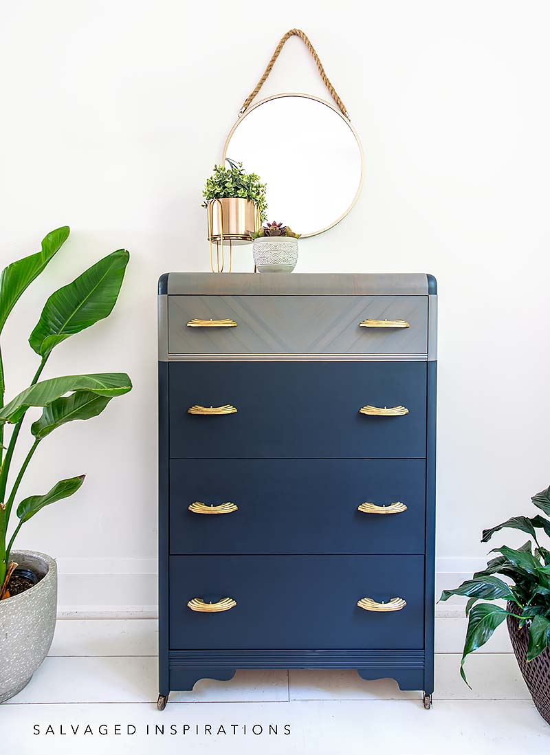 Deep Sea Waterfall Dresser Makeover