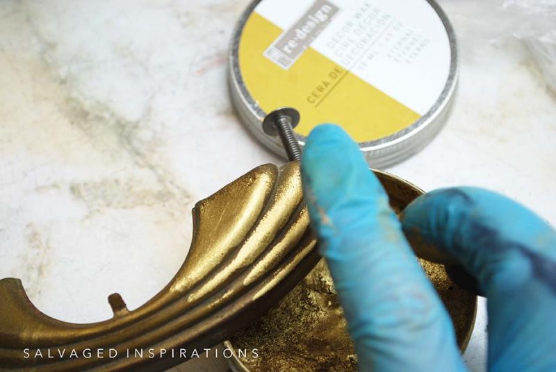 Gilding Wax on Hardware Handles