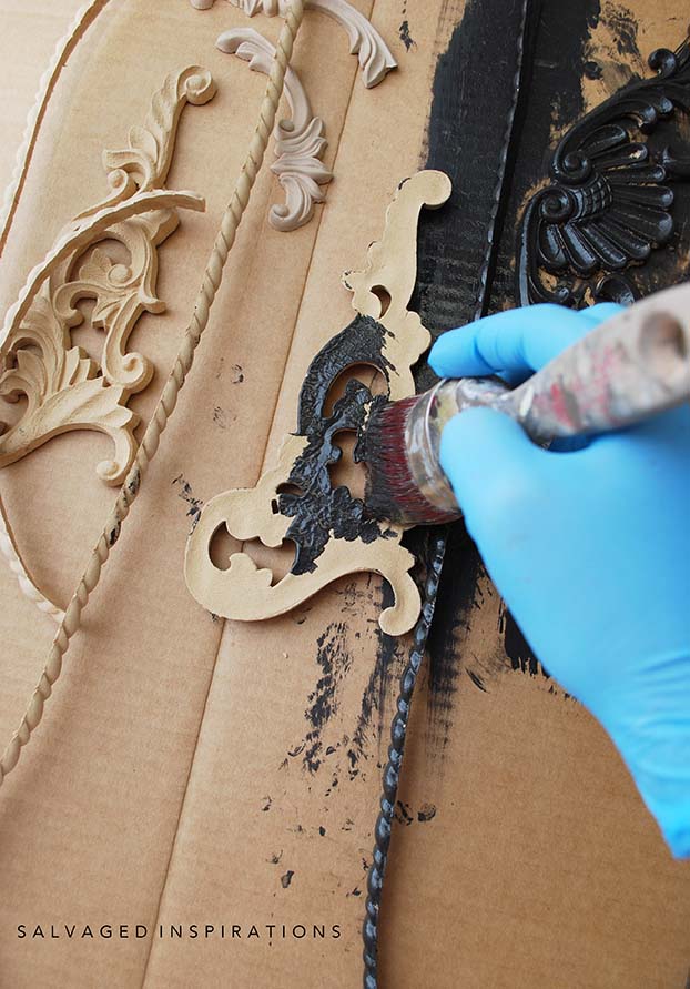 Painting Front and Back of Woodubend