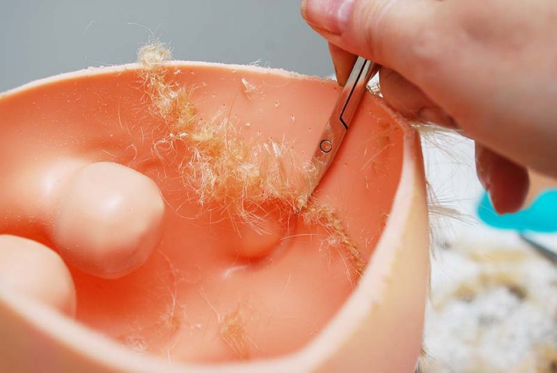 Removing Doll Hair