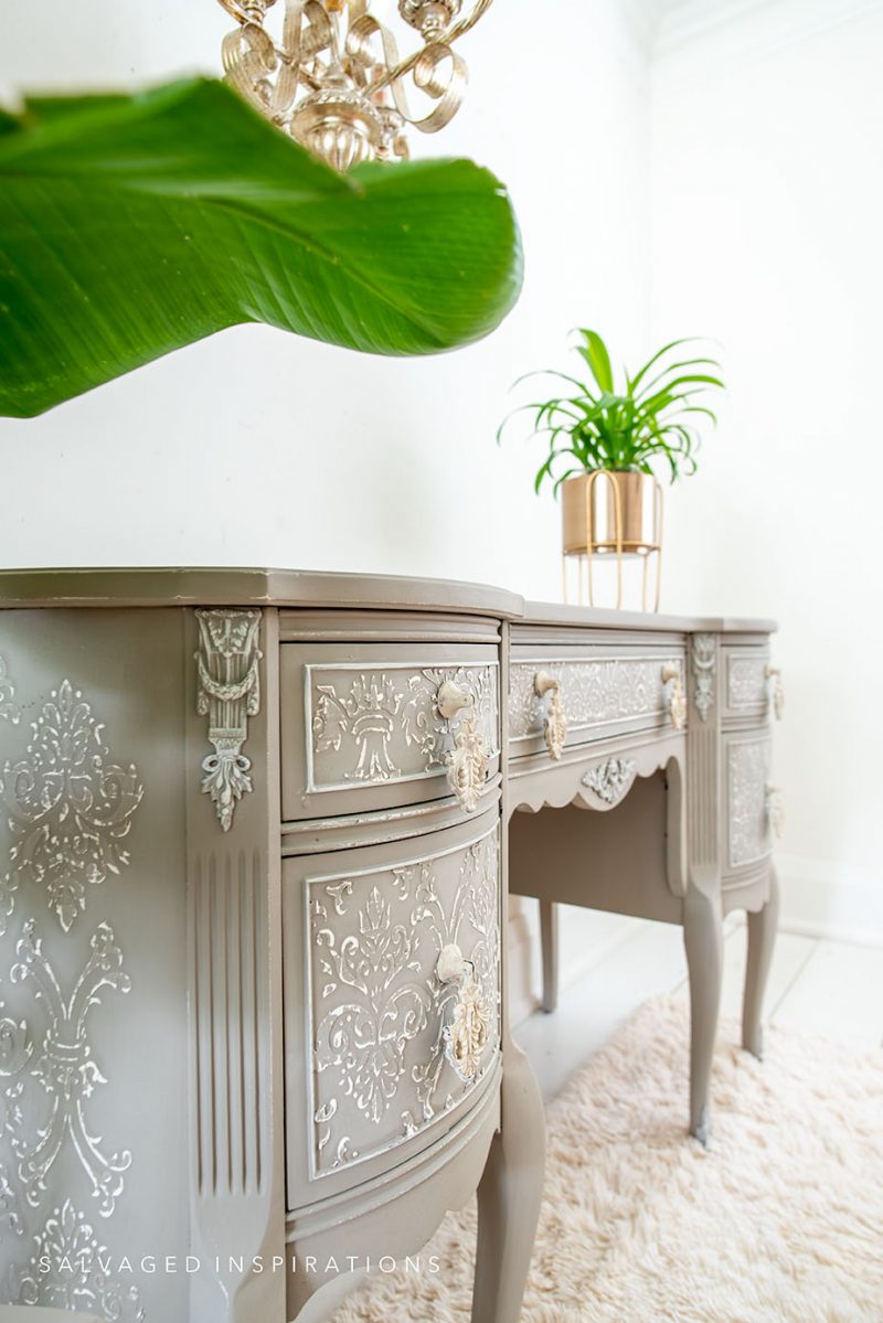Side View of Damask Desk
