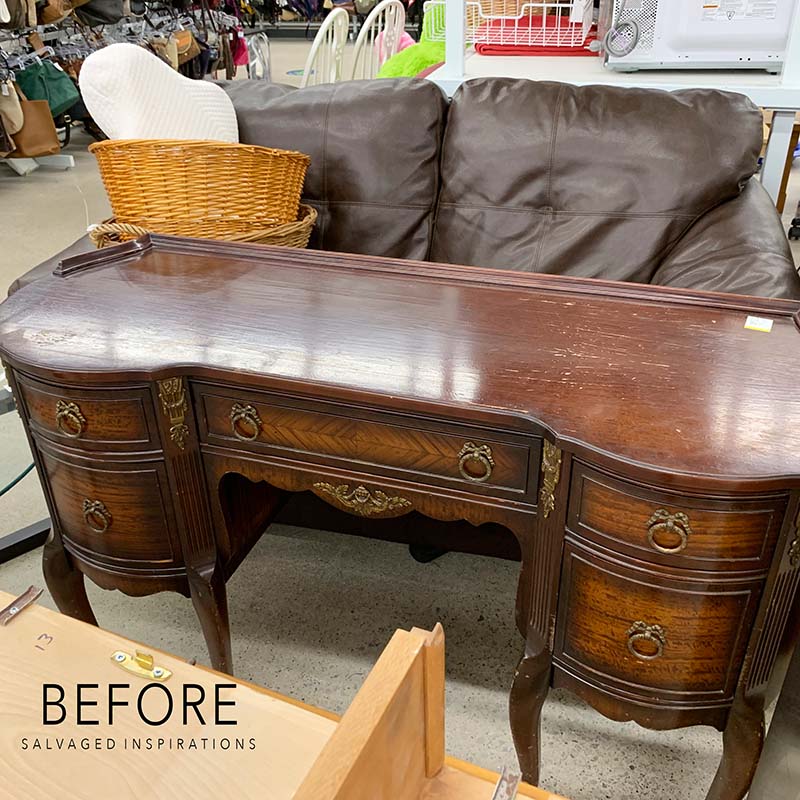 Vintage Value Village Desk Before