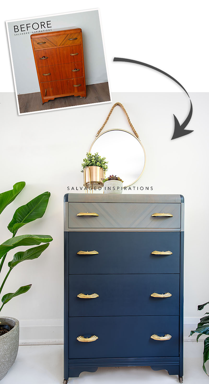 Waterfall Dresser Before and After