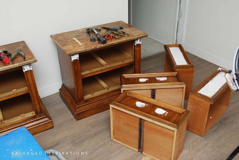 Nightstands Filled and Ready for Sanding