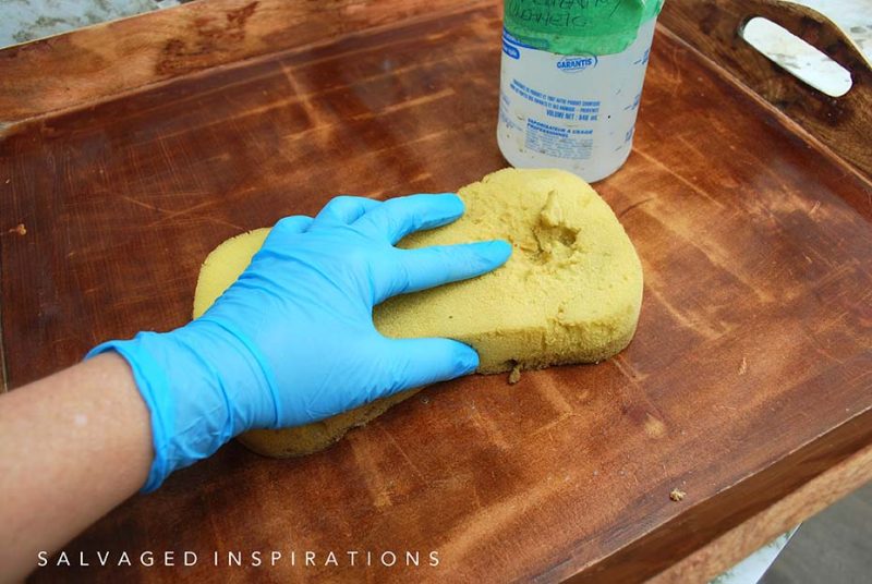 Cleaning Wood Tray w TSP