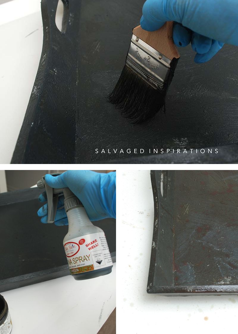 Faux Iron Patina On Tray