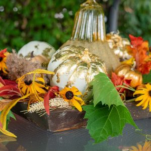 Faux Iron Tray Fall Scape