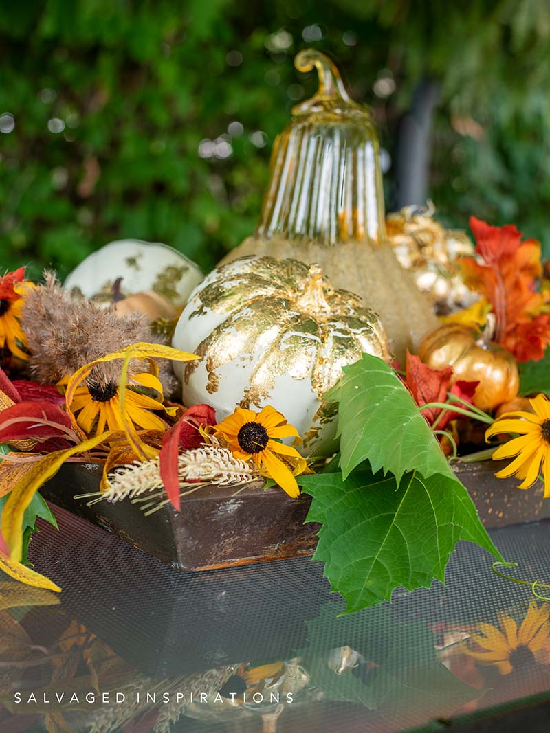 Faux Iron Tray Fall Scape