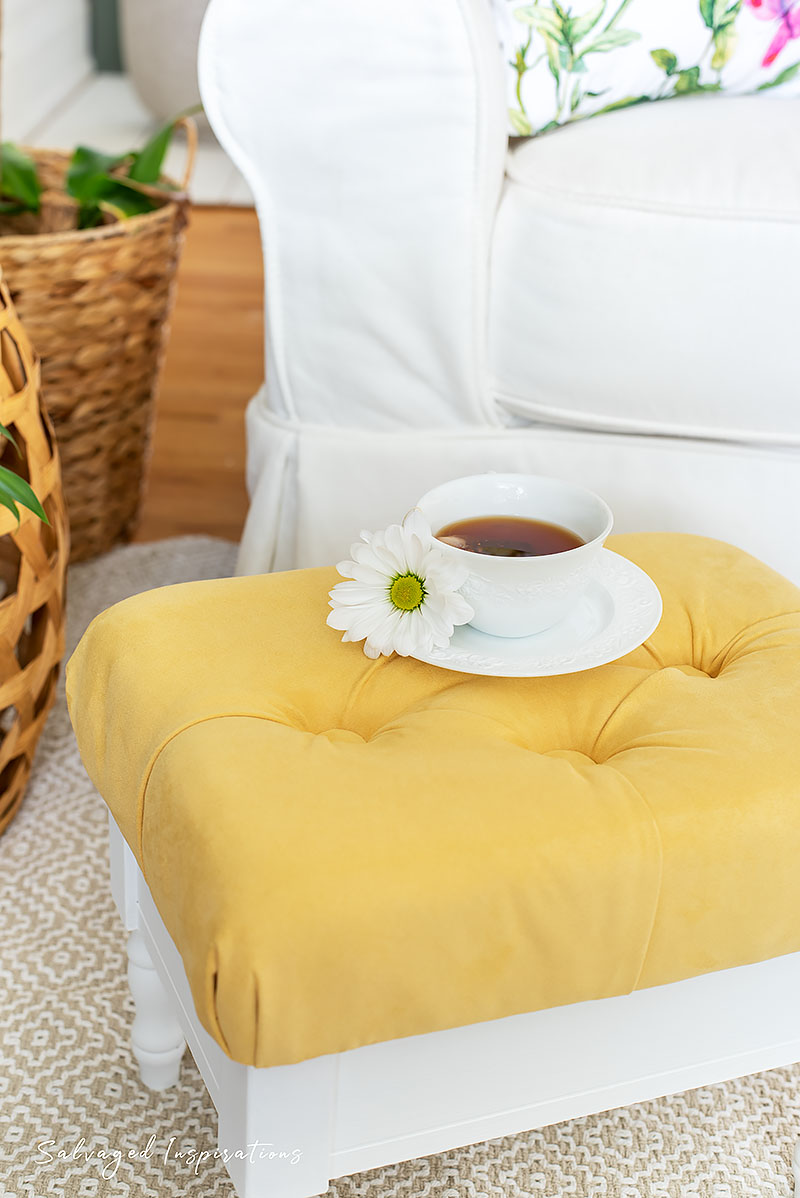 How To Create A Tufted Foot Stool