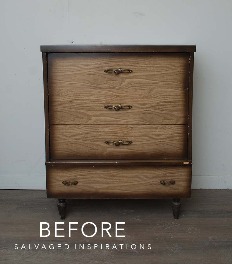 MCM Tallboy 4 Drawer Before