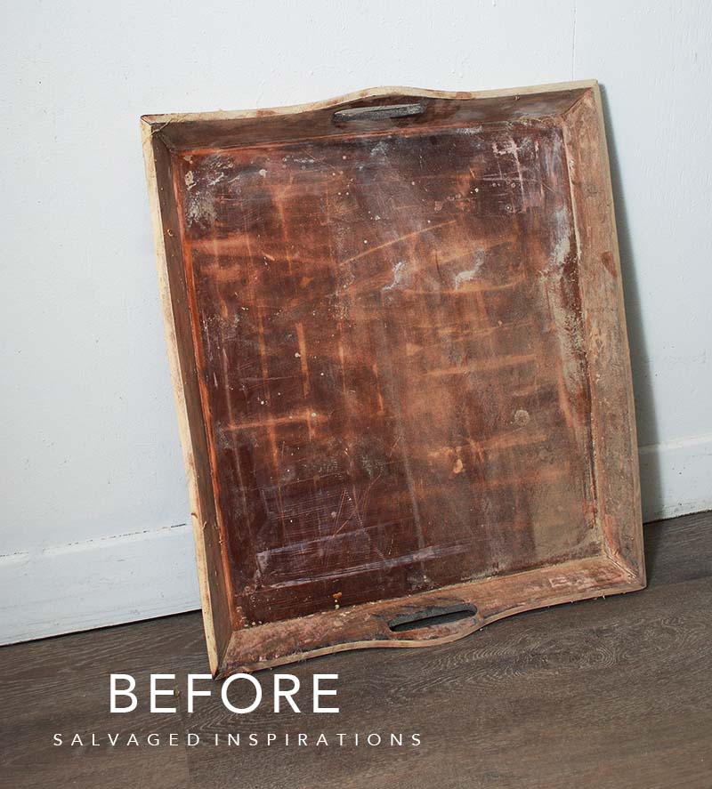 Old Wood Tray Before