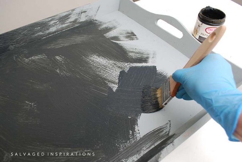 Painting First Coat of Iron Patina