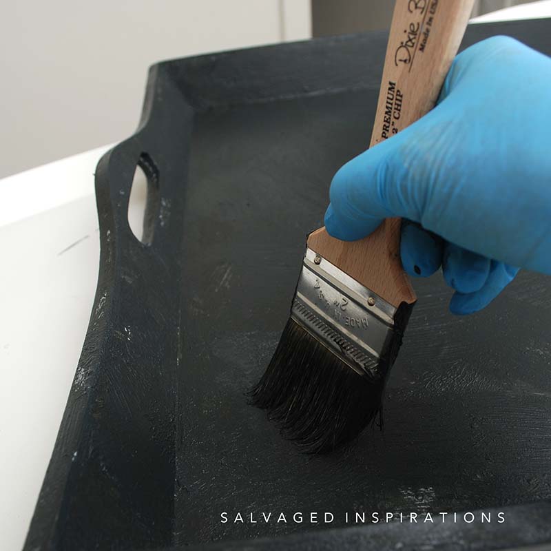 Painting Second Coat of Iron Patina