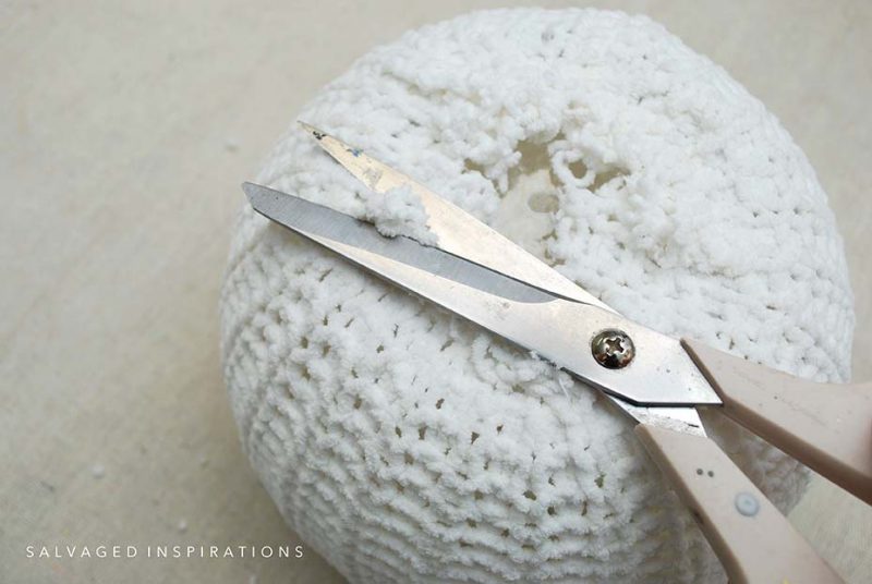 Cutting Off Excess Sweater