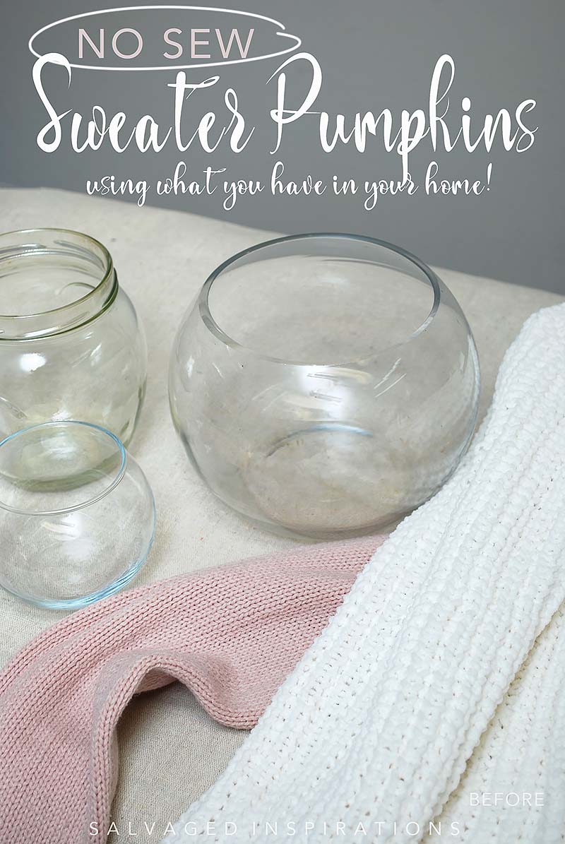 No Sew Sweater Pumpkins