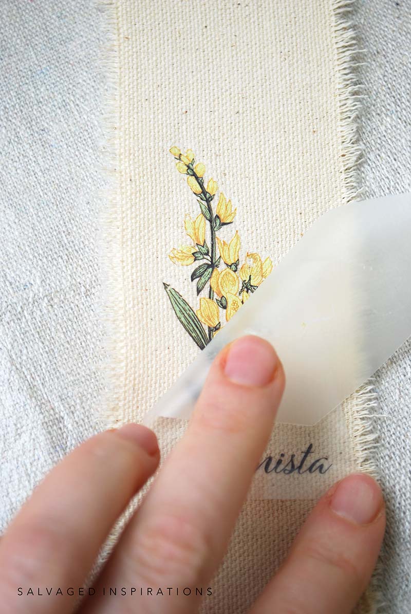 Removing Plastic from Transfer