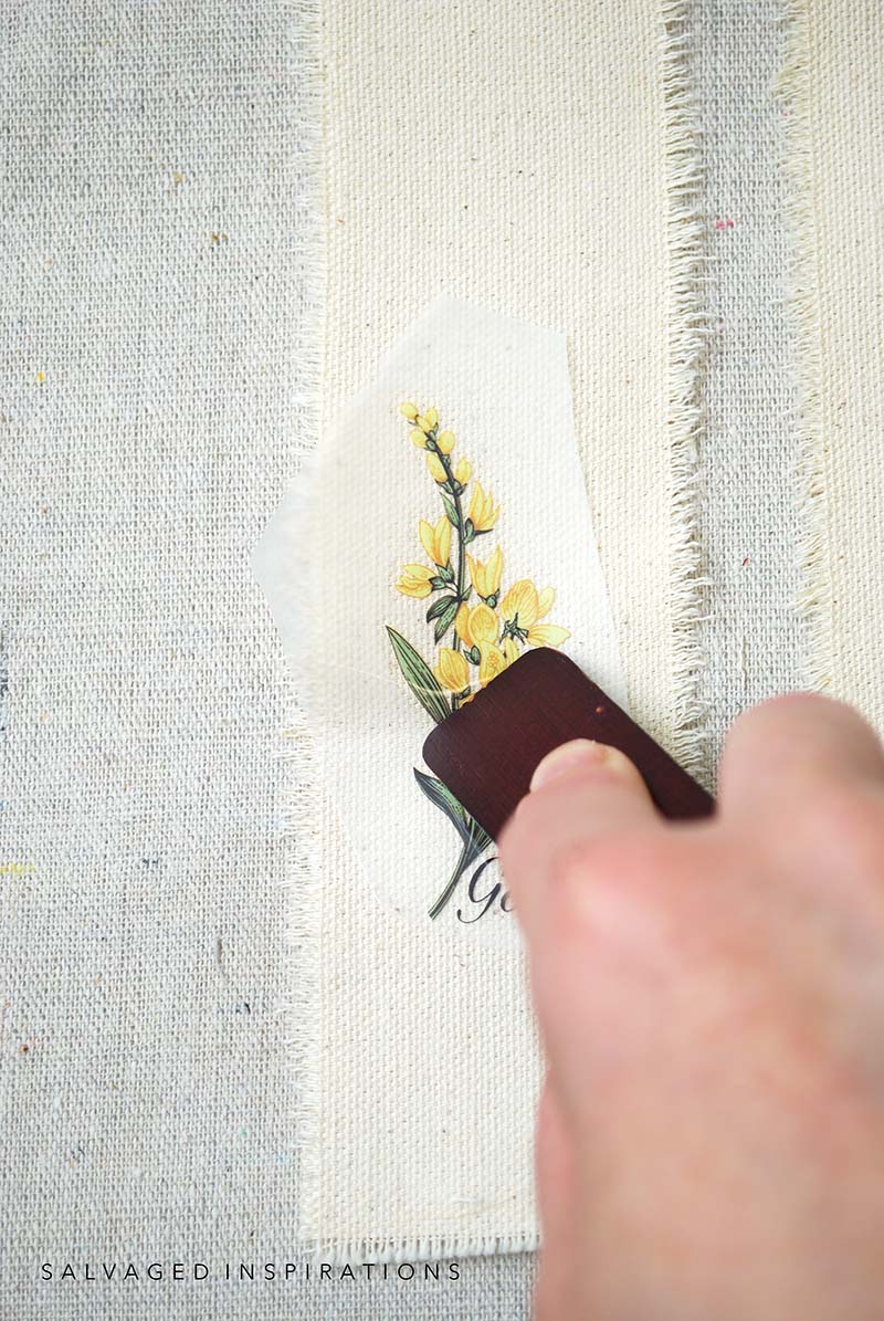 Rubbing Transfer On Bookmark